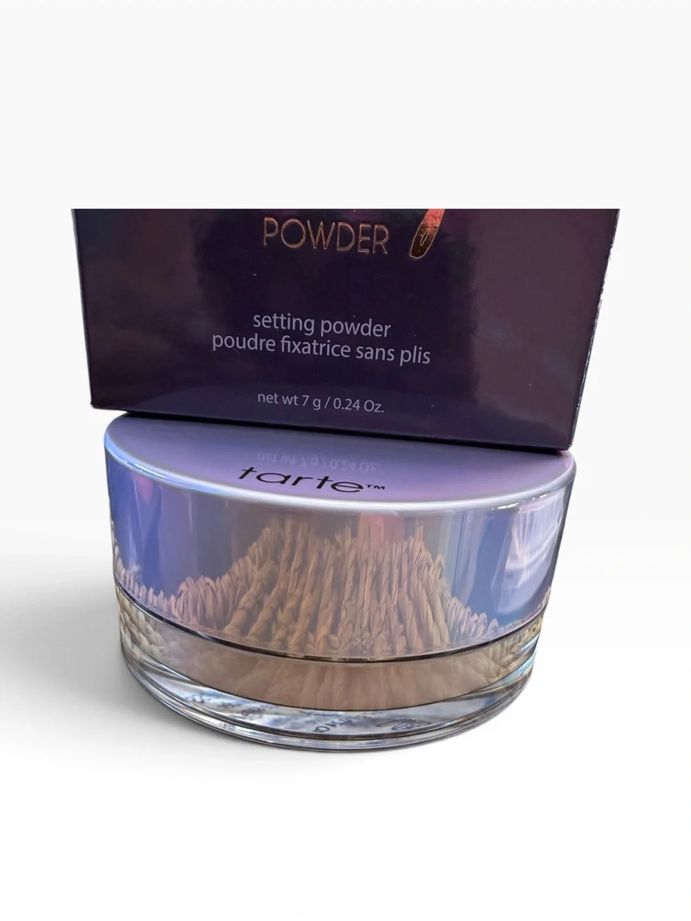 Tarte Creaseless Setting Powder – Pink 0.24 oz Full Size NIB